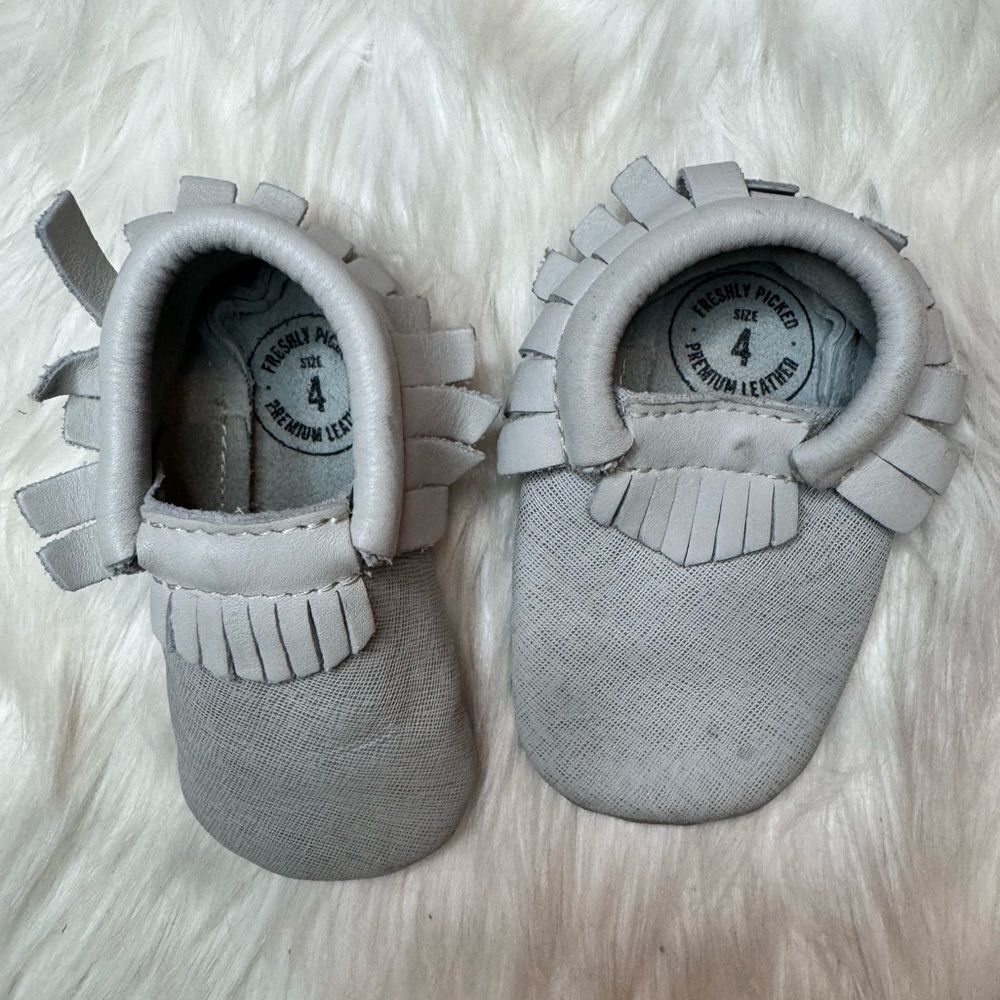 Freshly picked grey mocassins